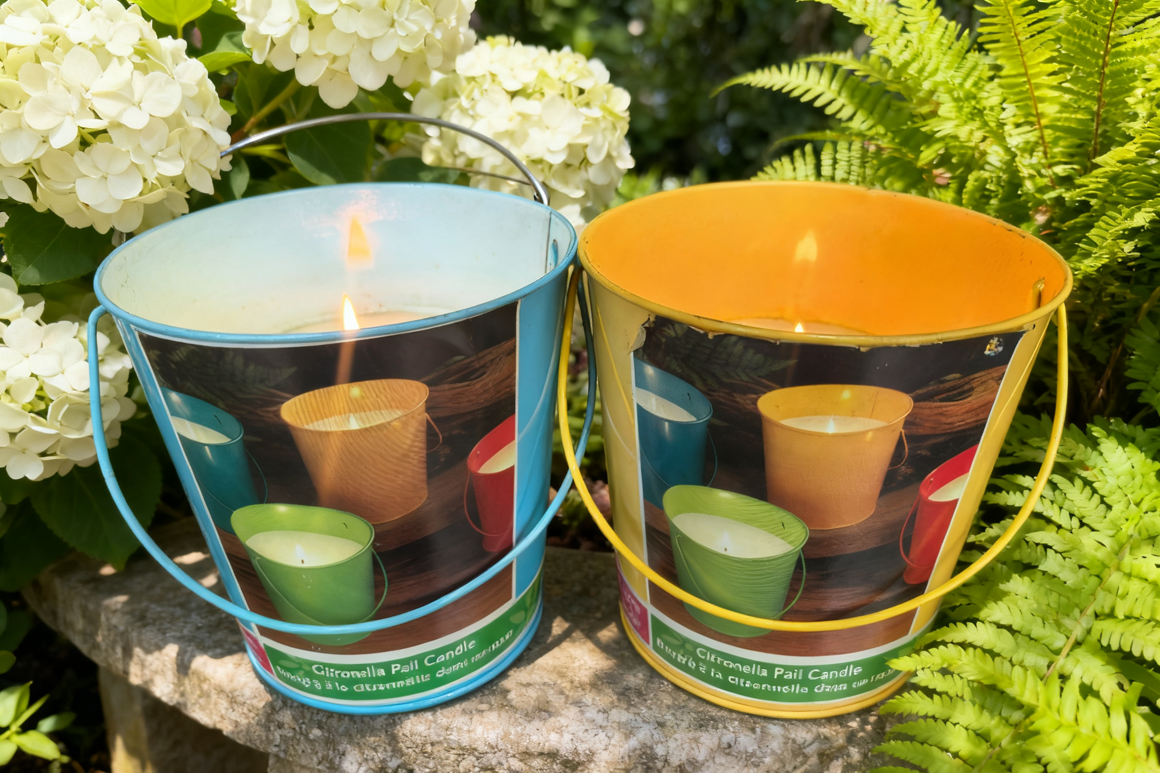 Printed Tin Bucket Filled Candle (1)